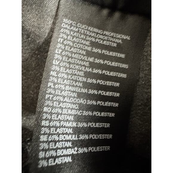 H&M Black Plaid Checkered Pants Size 4 - Picture 7 of 10